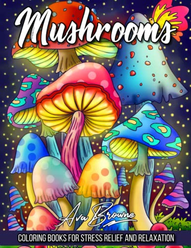 Mushrooms Coloring Book