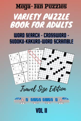 Variety Puzzle Book for Adults | Travel Size Edition Volume 2