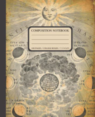 Composition Notebook: Vintage Celestial Illustration Retro Style