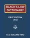 Black's Law Dictionary 1891 volume 2 (K-Z)