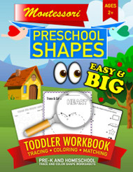 Montessori Workbook - Toddler Preschool Shape Tracing - Pre-K
