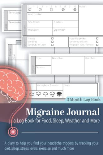 Migraine Journal a Chronic Headache Tracker Log Book for Tracking