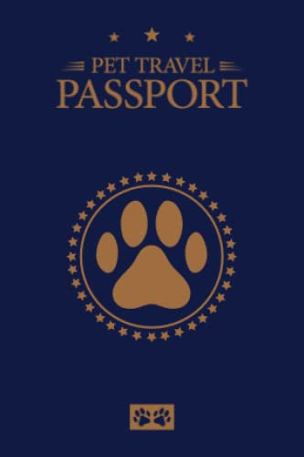Pet Passport & Medical Record for Pet Health and Travel Size 4"x 6"