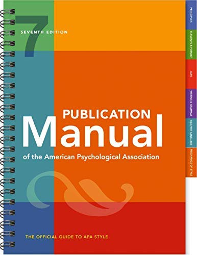 NEW-PUBLICATION MANUAL OF THE AMERICAN PSYCHOLOGICAL ASSOCIATION