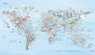 World Dive Wall Map - Illustrated World Scuba Diving Poster