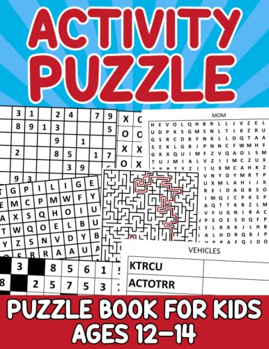 Activity Puzzle Book For Kids Ages 12-14