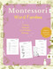 Montessori Language Workbook Word Families