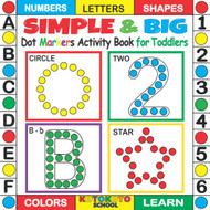 Simple & Big Dot Markers Activity Book for Toddlers