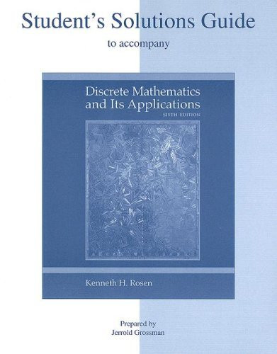 Student's Solutions Guide To Accompany Discrete Mathematics And Its Applications