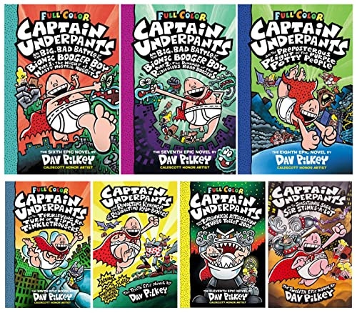 Newest Release Included! The Captain Underpants Full Color Series by Dav  Pilkey