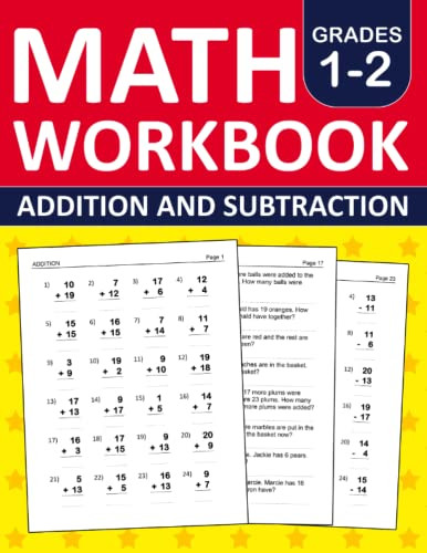 Math Workbook Grade 1 - 2 Addition And Subtraction Exercises