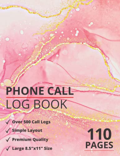 Phone Call Log Book: Voice Mail Log Book With Over 500 Call Log Space