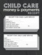 Child care money & payments receipt
