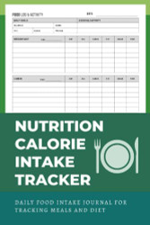 Nutrition Calorie Intake Tracker Log Book