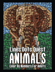 Lines Dots Quest Animals Color By Numbers for Adults