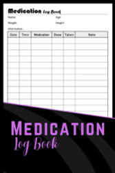 Medication Log Book: Simple Personal Medication Tracker Monitor Daily
