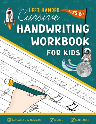 Cursive Handwriting Workbook for Kids Left Handed