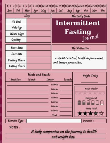 Intermittent Fasting Journal and Tracker