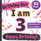 Birthday Girl: I am 3: Happy Birthday Coloring and Activity Book