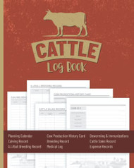 Cattle Log Book: Cattle Record Keeping Book Sized 8"x10" 150 Pages