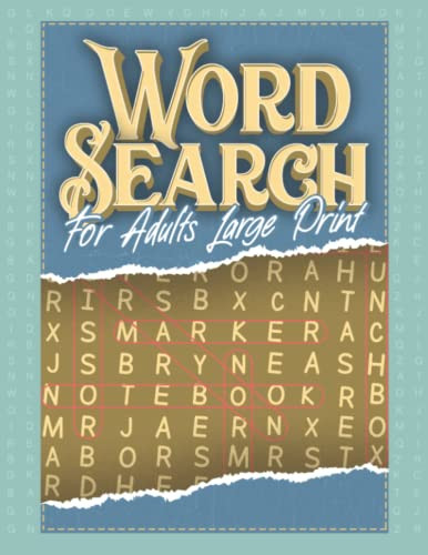 Word Search For Adults Large Print