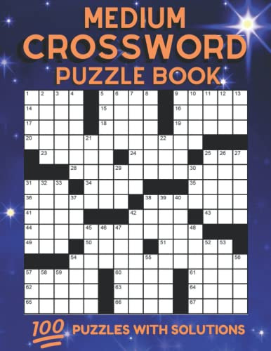 Medium Crossword PuzzleBook: 100 Puzzles with Solutions