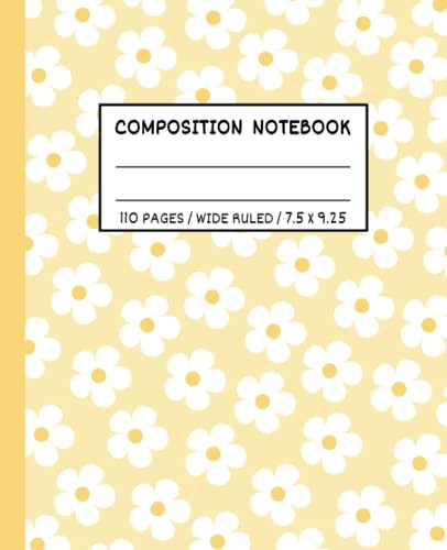 Yellow Composition Notebook Wide Ruled