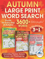 Autumn Large Print 3600+ Words Word Search for Adults