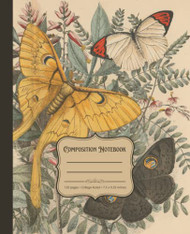 Composition Notebook: Vintage Botanical Illustration Journal with 120