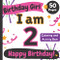 Birthday Girl: I am 2: Happy Birthday Coloring and Activity Book