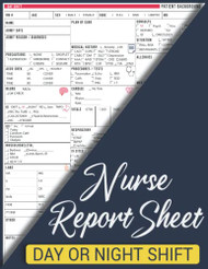 Nurse Report Sheet Notebook day or night shift