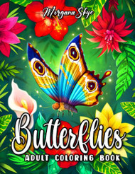 Butterflies Adult Coloring Book