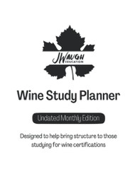 Wine Study Planner by JWaugh Education (Undated Monthly)