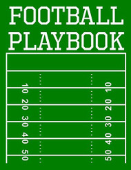 Football Playbook: 100 Page Football Coach Notebook with Field