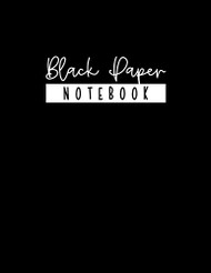 BLACK PAPER Notebook Lined - College Ruled 8.5 x 11