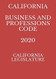 CALIFORNIA BUSINESS AND PROFESSIONS CODE 2020