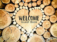 Rustic Log Guest Book for Vacation Home Cabin Edition