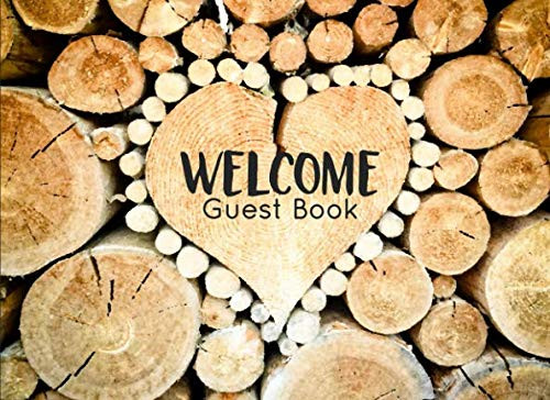 Rustic Log Guest Book for Vacation Home Cabin Edition by Acequia  Publications