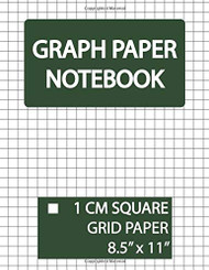 Graph Paper Notebook 1 Cm Square Grid