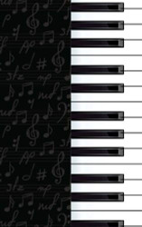 Notebook: Piano Keyboard (Small 5x8 College Ruled)