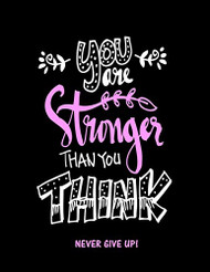 You Are Stronger Than You Think: Never Give Up - Inspirational Journals