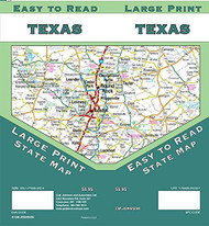Texas State Large Print Map