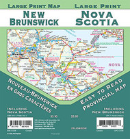 New Brunswick / Nova Scotia Large Print Nova Scotia Provincial Map