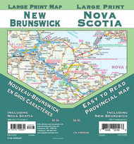 New Brunswick / Nova Scotia Large Print New Brunswick Province Map