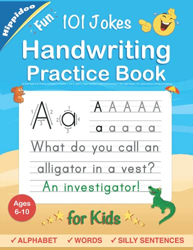 Handwriting Practice Book for Kids Ages 6-10