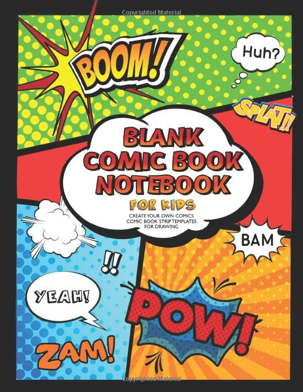 Blank Comic Book Notebook For Kids by Selah Works