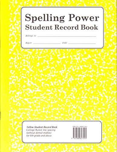Spelling Power Student Record Book: Yellow