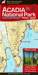 Acadia National Park Waterproof Trail Map Maine
