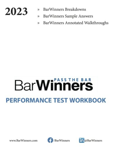 Pass The Bar: BarWinners: Performance Test Workbook