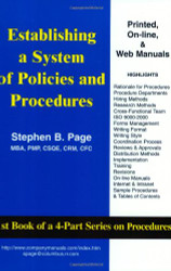 Establishing a System of Policies and Procedures
